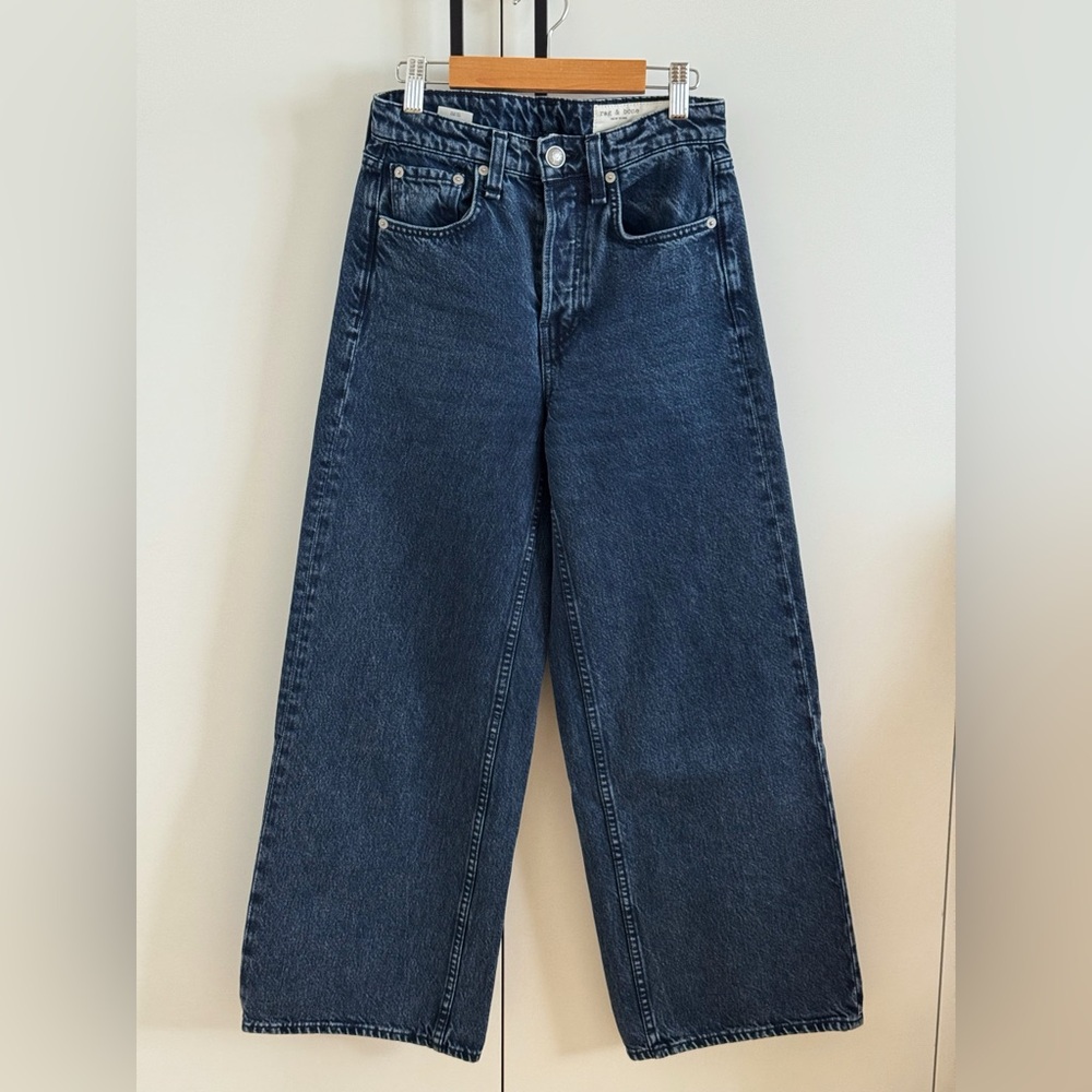 Rag & Bone Maya High Rise Wide Leg Crop Jeans